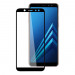 удаленоСтекло защитное Full Screen полный клей для Samsung Galaxy А6+ Plus (2018), черный